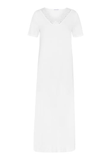 77933 Moments Short Sleeve Long Gown - 101 White